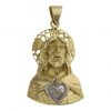 COLGANTE SAGRADO CORAZON ORO 18KL – 31x47MM