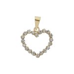 COLGANTE ORO 18KL CORAZON CIRCONITAS