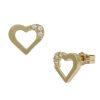 PENDIENTES CORAZONES ORO 18KL CIRCONITAS