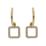 AROS ORO 18KL CUADRADO CIRCONITAS
