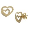 PENDIENTES CORAZONES ORO 18KL CIRCONITAS