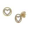 PENDIENTES CORAZON ORO 18KL CIRCONITAS