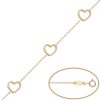 PULSERA 3 CORAZONES ORO 18K